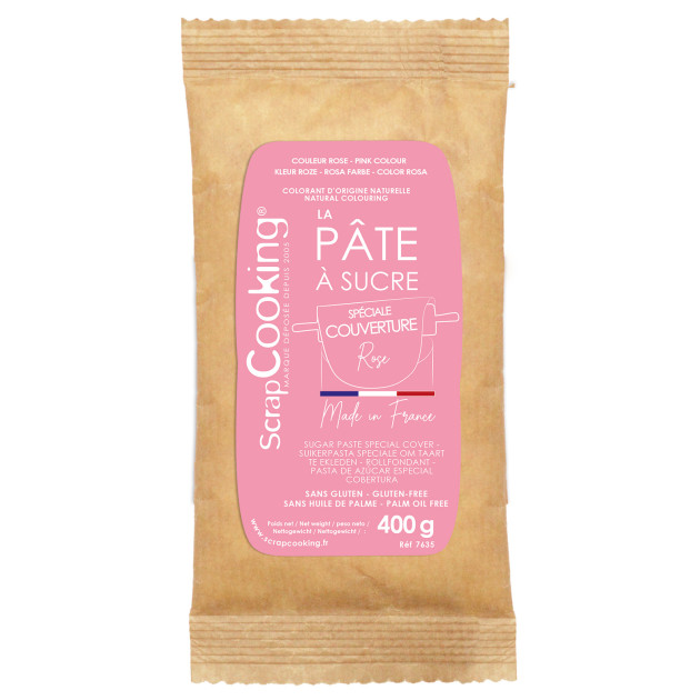 Pâte à Sucre Rose Spéciale Couverture 400 g Scrapcooking