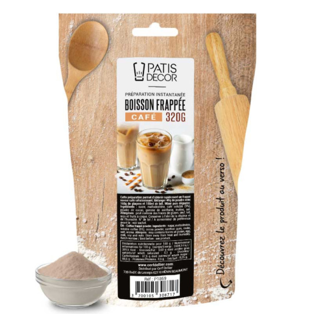 Préparation Instantanée pour Boisson Frappée Café 320 g Patisdécor