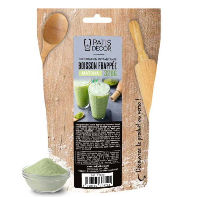 Préparation Instantanée pour Boisson Frappée Matcha 320 g Patisdécor