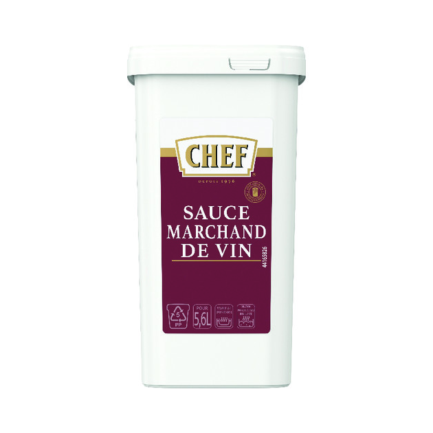 DLUO Dépassée Sauce Marchand Vin 5,6 L 850 g Chef