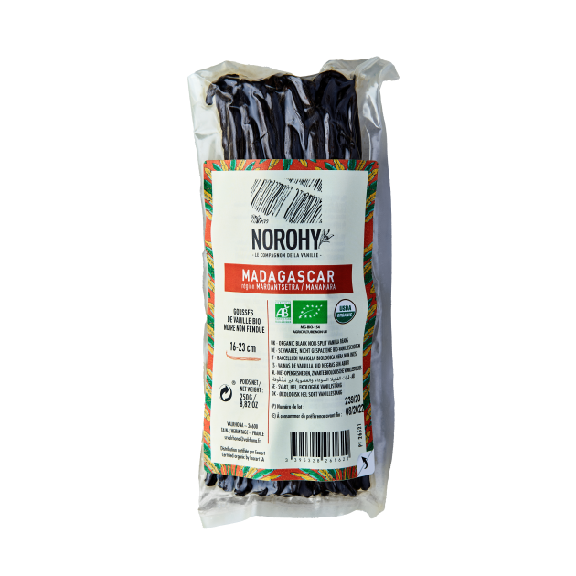 Gousses de Vanille Bio de Madagascar 250 g Norohy