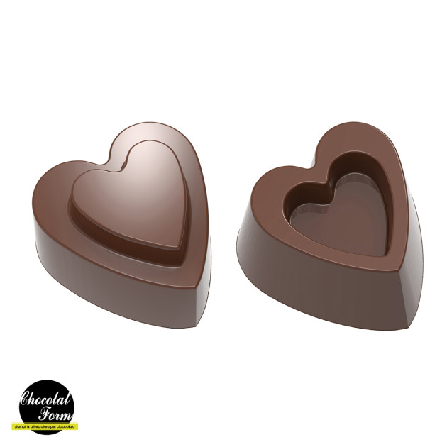 Moule Chocolat Duo de Cœurs (x24) Chocolat Form