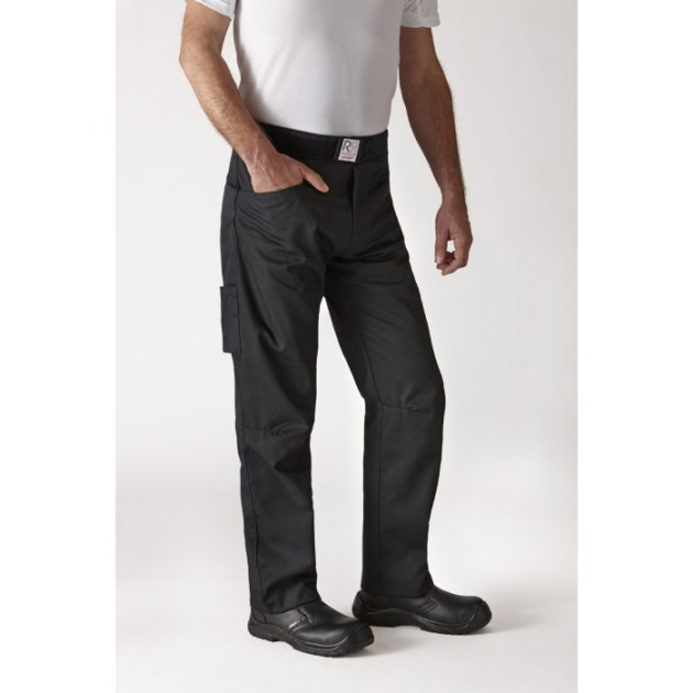 Pantalon de Cuisine Mixte Noir ARENAL T.0 Robur