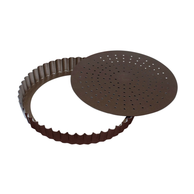 Moule à Tarte Perforé Cannelée Fond Mobile 26 cm Gobel