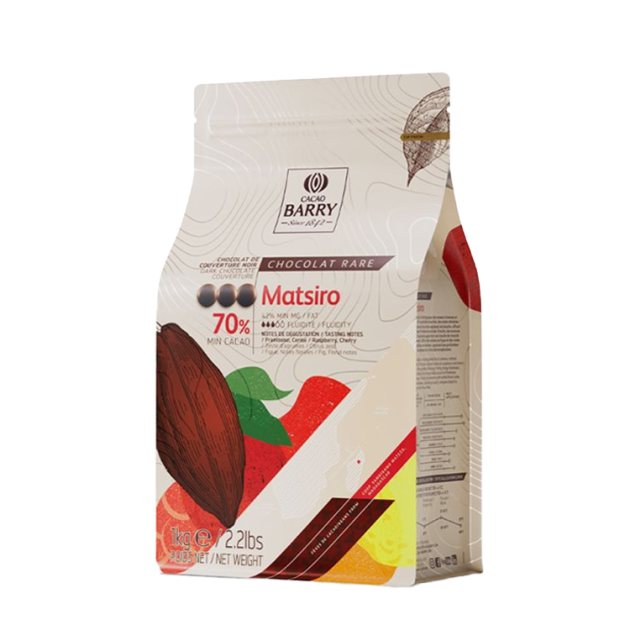 Chocolat Noir Matsiro 70% pistoles 1 kg Barry