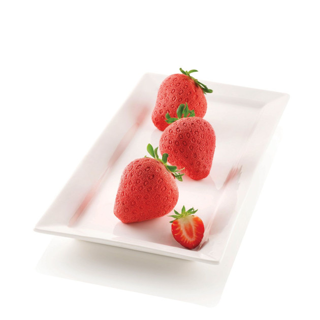 Moule Silicone 6 Fraises Ø 5,9 x H 6,1 cm Silikomart 3D Design