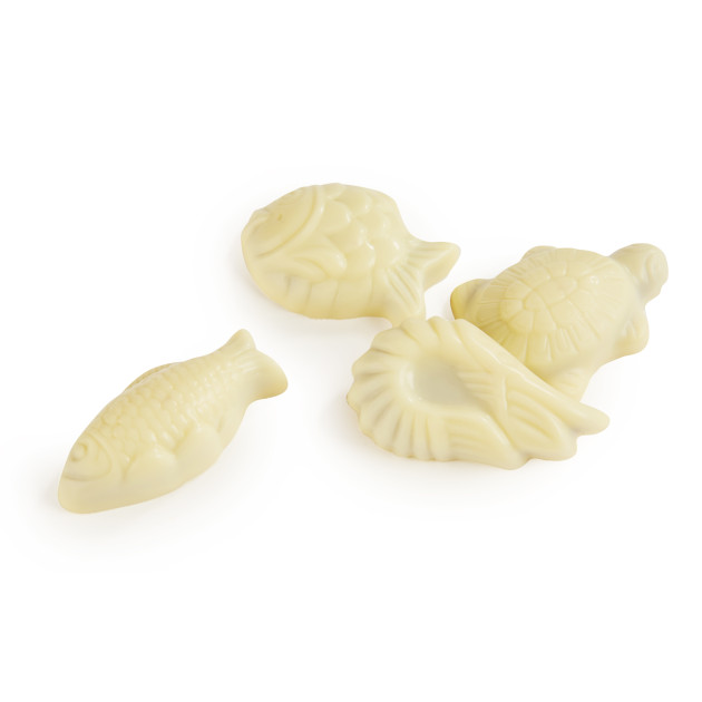 Friture Chocolat Blanc Fourré Praliné Ariel 1kg Pralibel