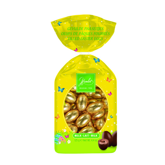 Œufs de Pâques Chocolat au Lait Fourrage Noisette 150 g Hamlet