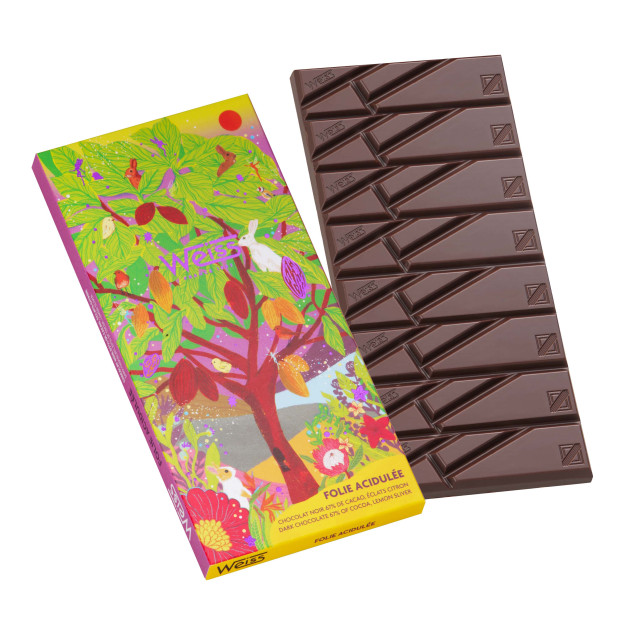 Tablette de Chocolat Noir Folie Acidulée 67% 90 g Weiss