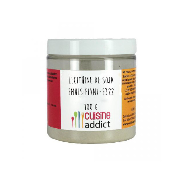 DLUO Courte Lécithine de Soja E322 100 g Cuisineaddict