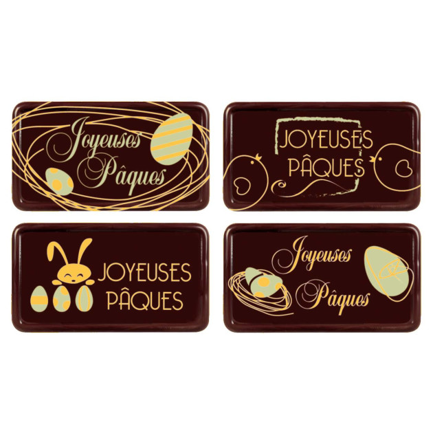 DLUO Dépassée Plaque Chocolat Joyeuses Pâques x64 Florensuc