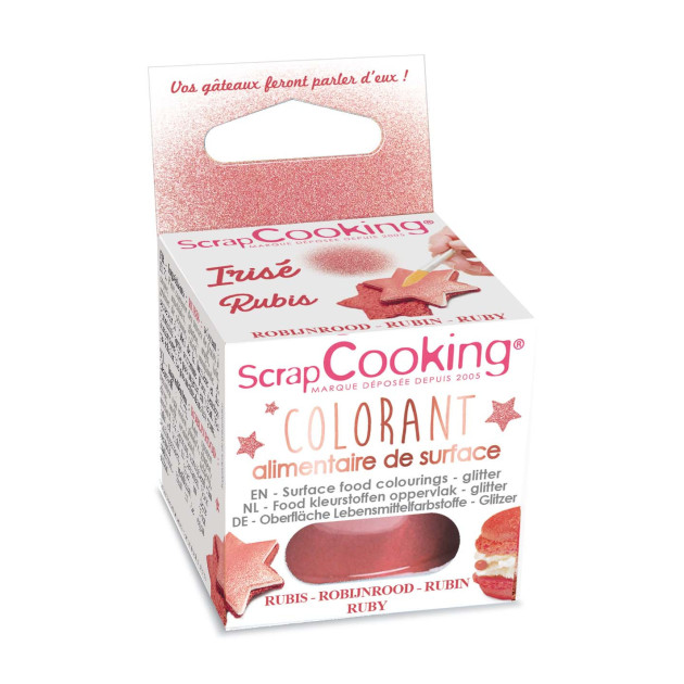 DLUO Courte Colorant Alimentaire en Poudre Rubis 5g Scrapcooking