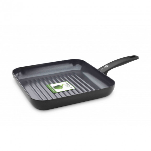 FIN DE SERIE Poele en Ceramique Grill carre 28 cm. collection CAMBRIDGE GreenPanâ„¢