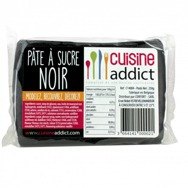 Pâte à Sucre Noire 250g Cuisineaddict - , Achat, Vente,  Acheter