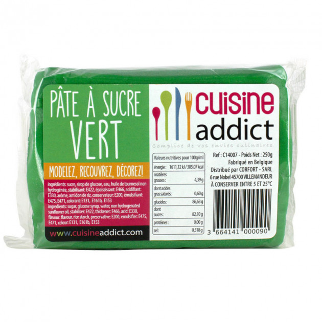 Pâte à Sucre Vert 250g Cuisineaddict - , Achat, Vente,  Acheter
