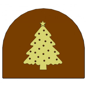 Moule à chocolat en plastique ABS sapin de Noël 3D 2 moules 18.3 x