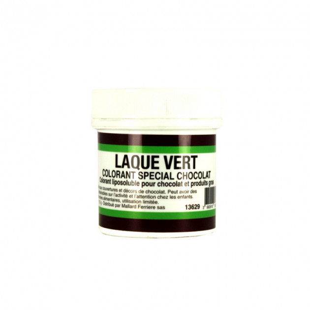 Colorant alimentaire Vert E102/E142 Poudre Liposoluble 15gColorant Chocolat  - , Achat, Vente