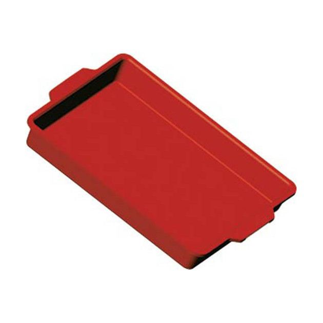 Moule à gâteaux rectangle 28,5 cm, lot de 4, en silicone antiadhésif,  résistant chaleur pro, rouge