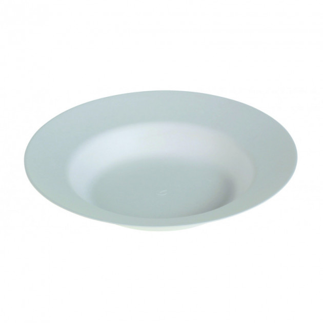 FIN DE SERIE Assiette biodegradable creuse en Canne a sucre Ã˜23 cm (x50) Crokus