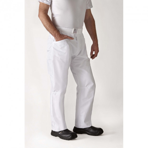 Pantalon de Cuisine Mixte Blanc ARENAL T.4 Robur - ,  achat, acheter, vente