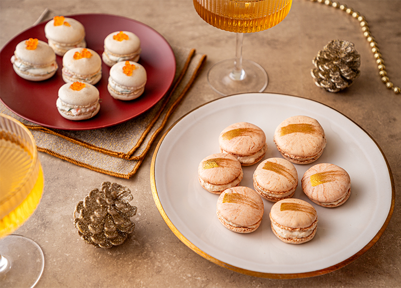 Macarons salés saumon fumé & foie gras