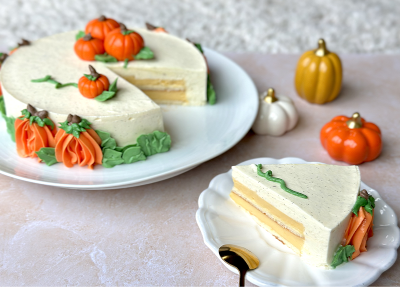 Entremets Halloween vanille & passion