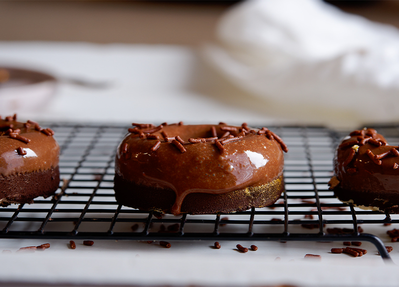 Entremets donuts chocolat & vanille