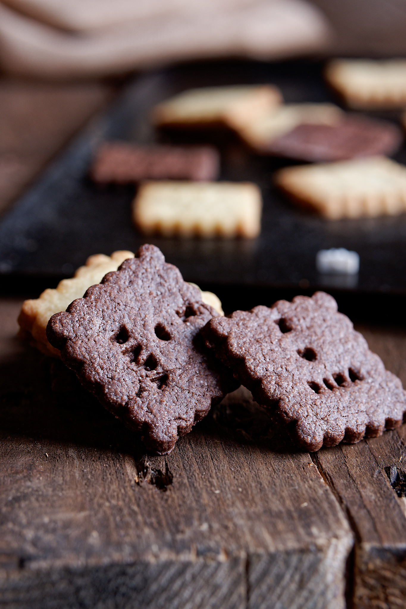 Recette de biscuits à message citron et cacao, résultat final