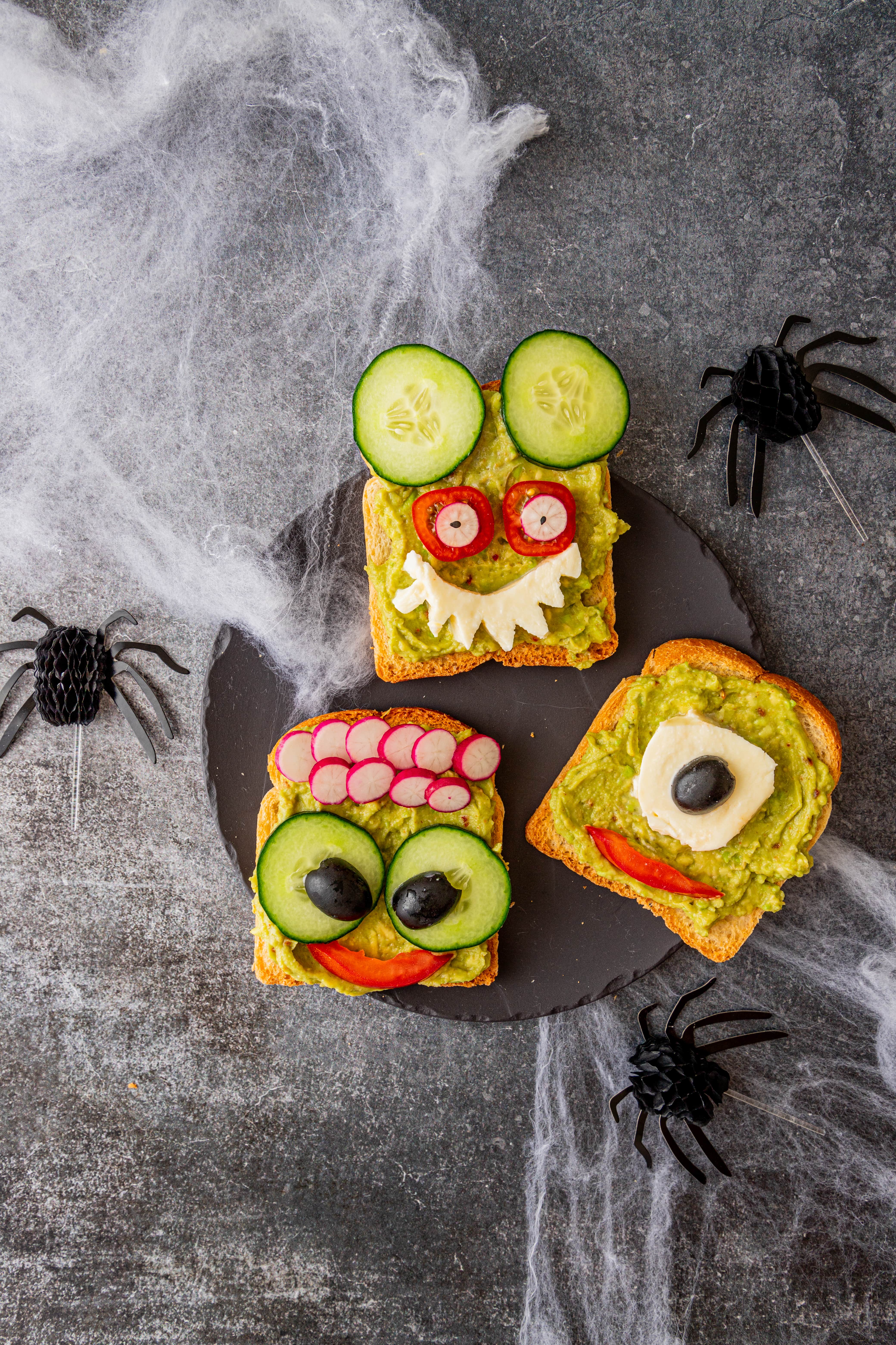 Recette apéritifs Halloween toasts zombies