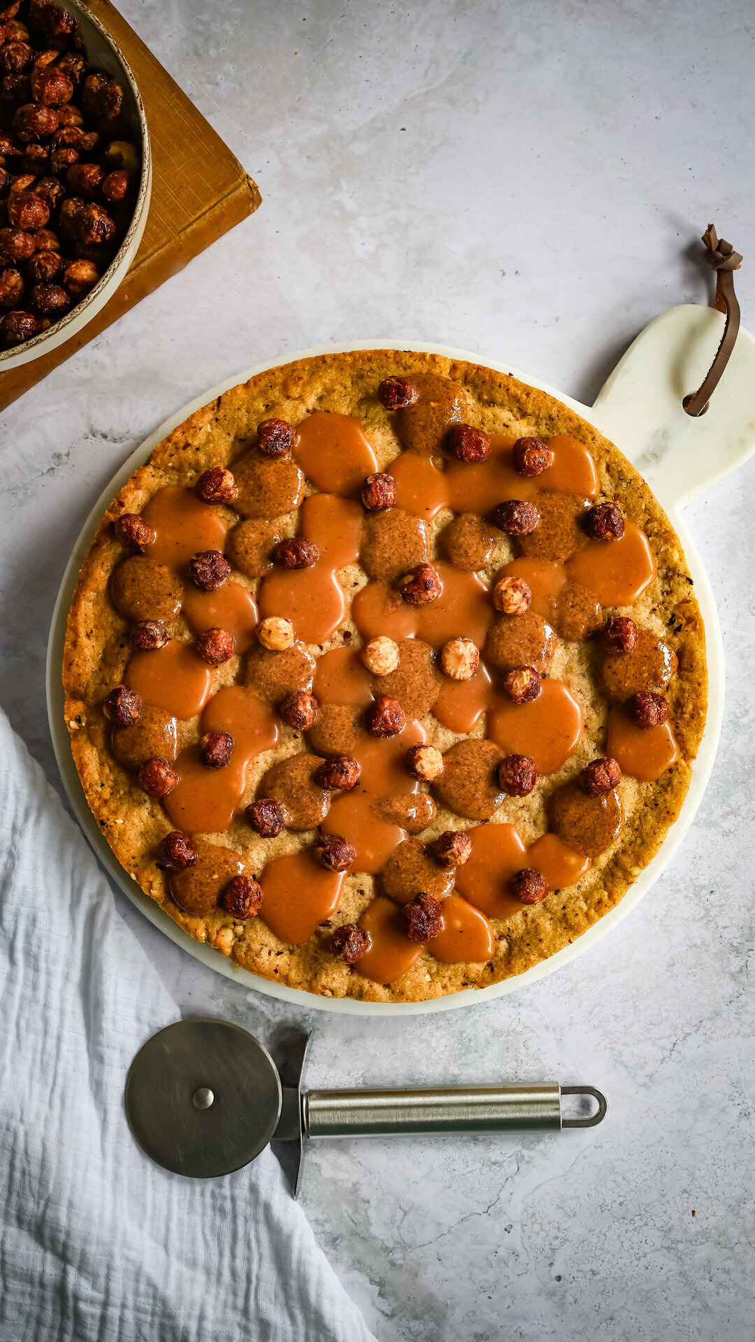 Recette de pizza cookie à la noisette