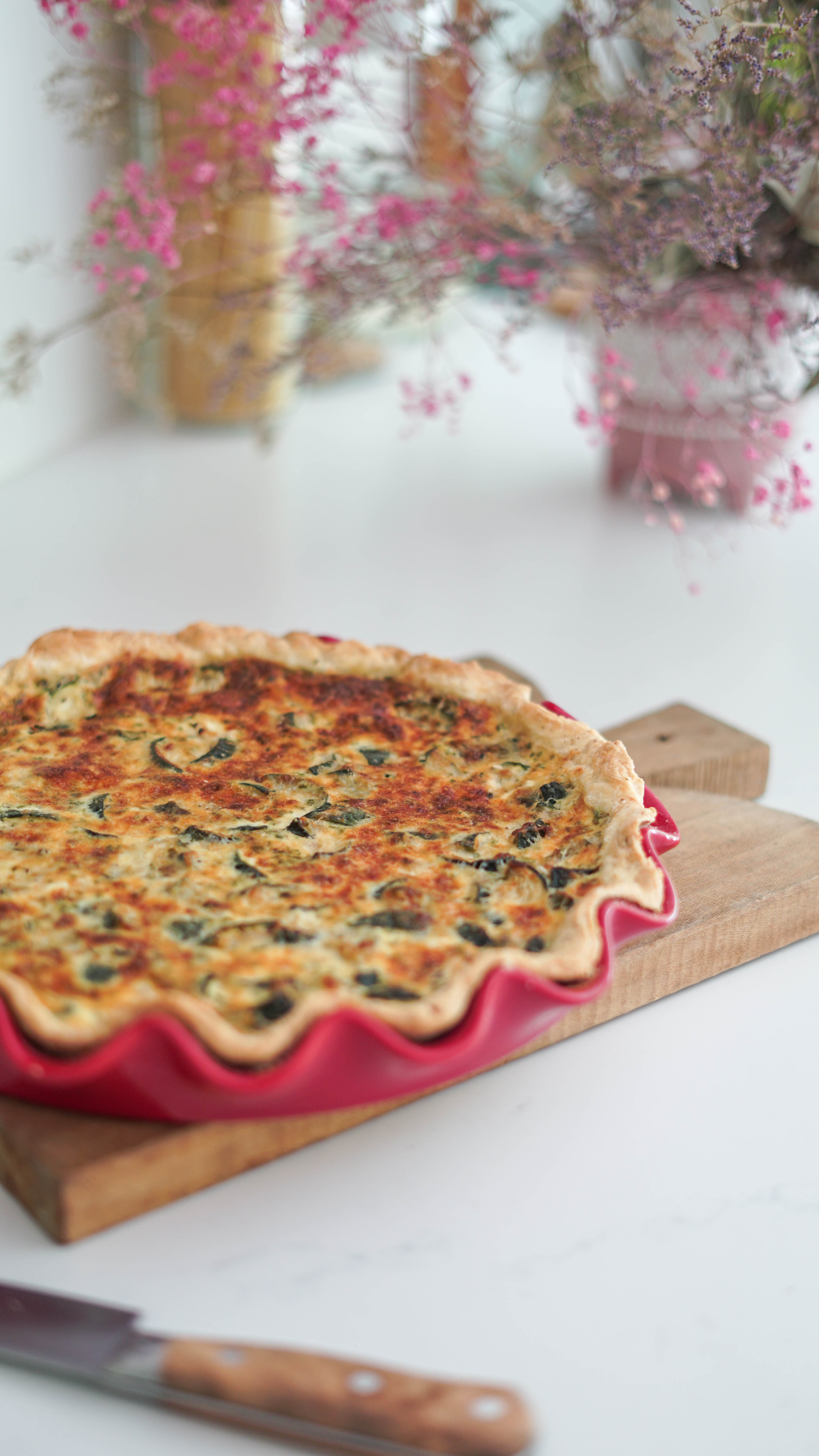 Recette quiche courgette et ail des ours