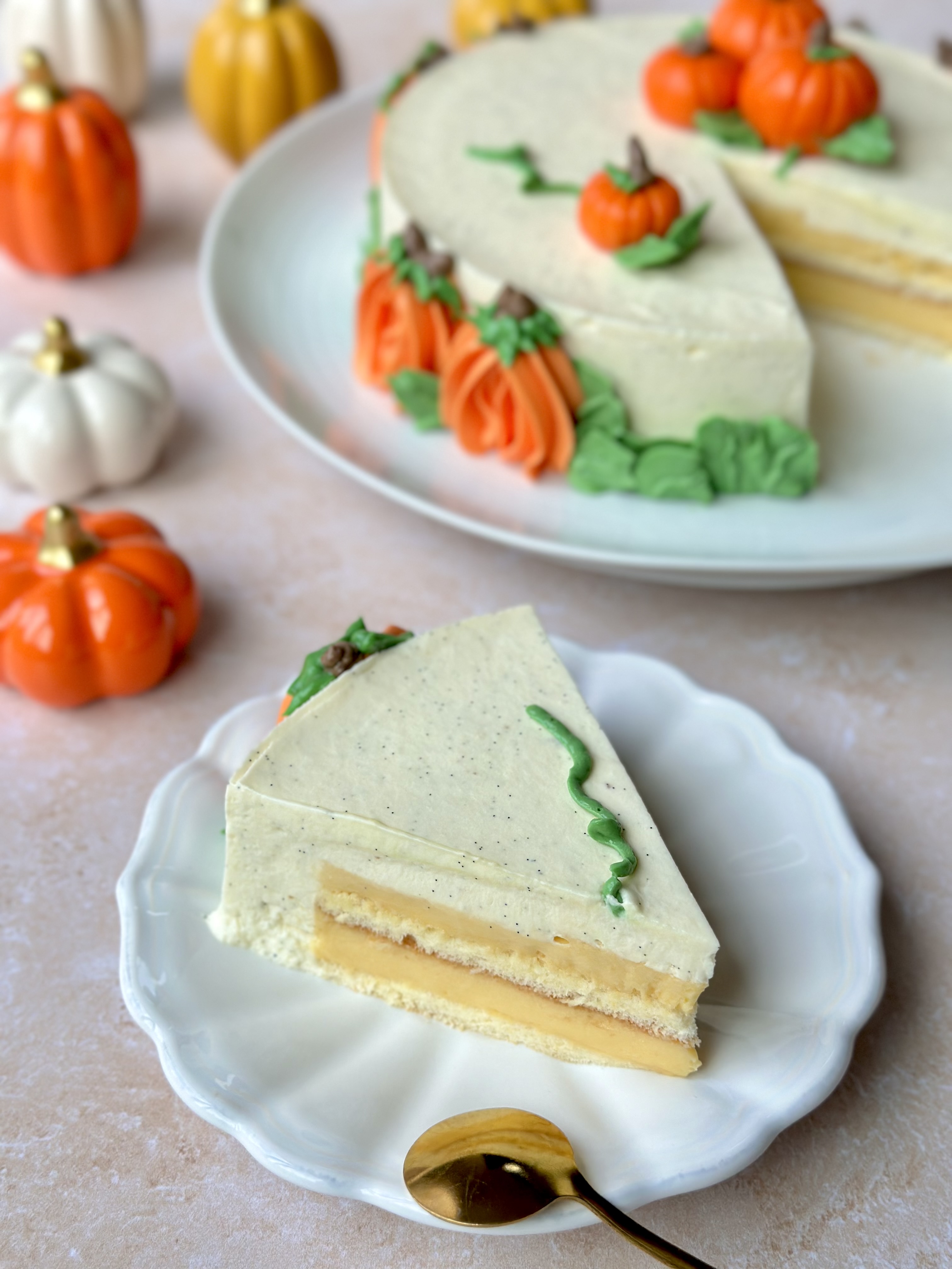 Recette d'entremets Halloween vanille et passion